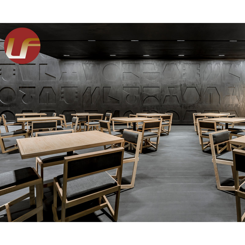 تصميم جديد بالجملة أثاث مطعم تجاري خشبي مطعم مجموعة طعام ، أثاث مقهى بار