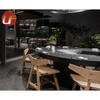 تصميم جديد بالجملة أثاث مطعم تجاري خشبي مطعم مجموعة طعام ، أثاث مقهى بار