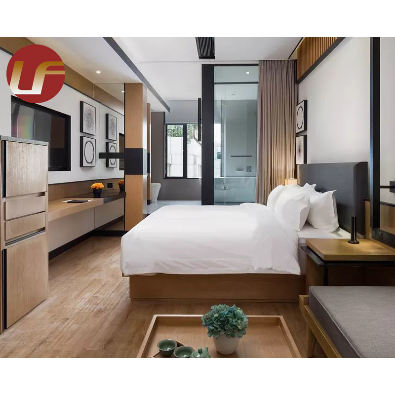 أثاث غرفة نوم الضيافة مجموعات Minibar Cabinet مخصص حديث سرير الفندق اللوح الأمامي أثاث الفندق