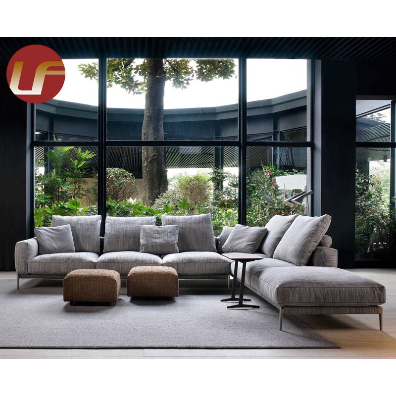 غرفة المعيشة أريكة على شكل L أريكة تصميم حديث جديد بأسعار تنافسية